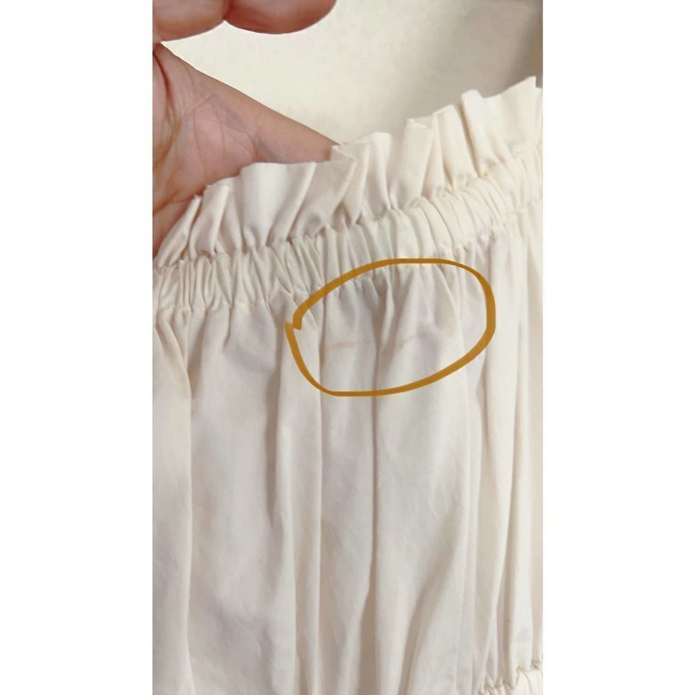 ULLA JOHNSON Iliana Belted Tiered Cotton Midi Dress US2 - Picture 11 of 11
